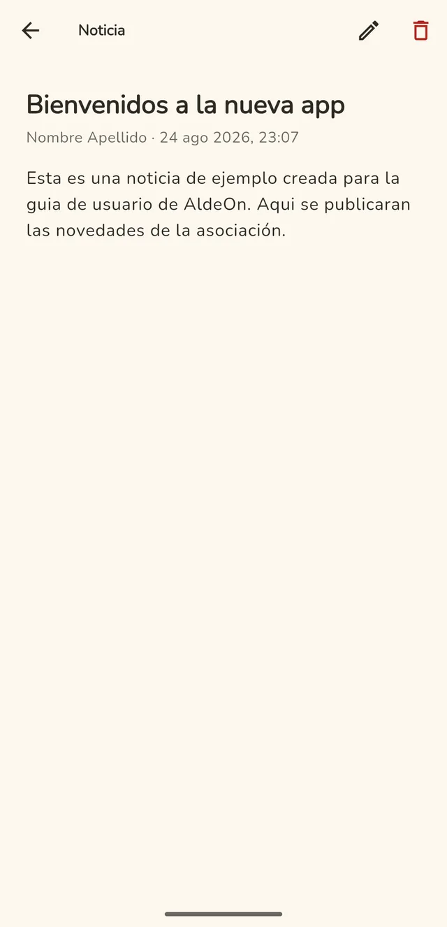 Comunicado segmentado por grupo en la app AldeOn